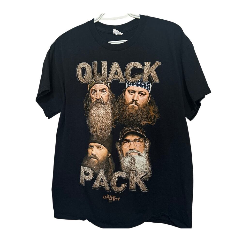 Gildan Heavy Cotton Black Duck Dynasty Quack Pack Short Sleeve T-Shirt Size L